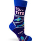 Nice Tits" Ladies' Novelty Crew Socks Featuring Cute Birds