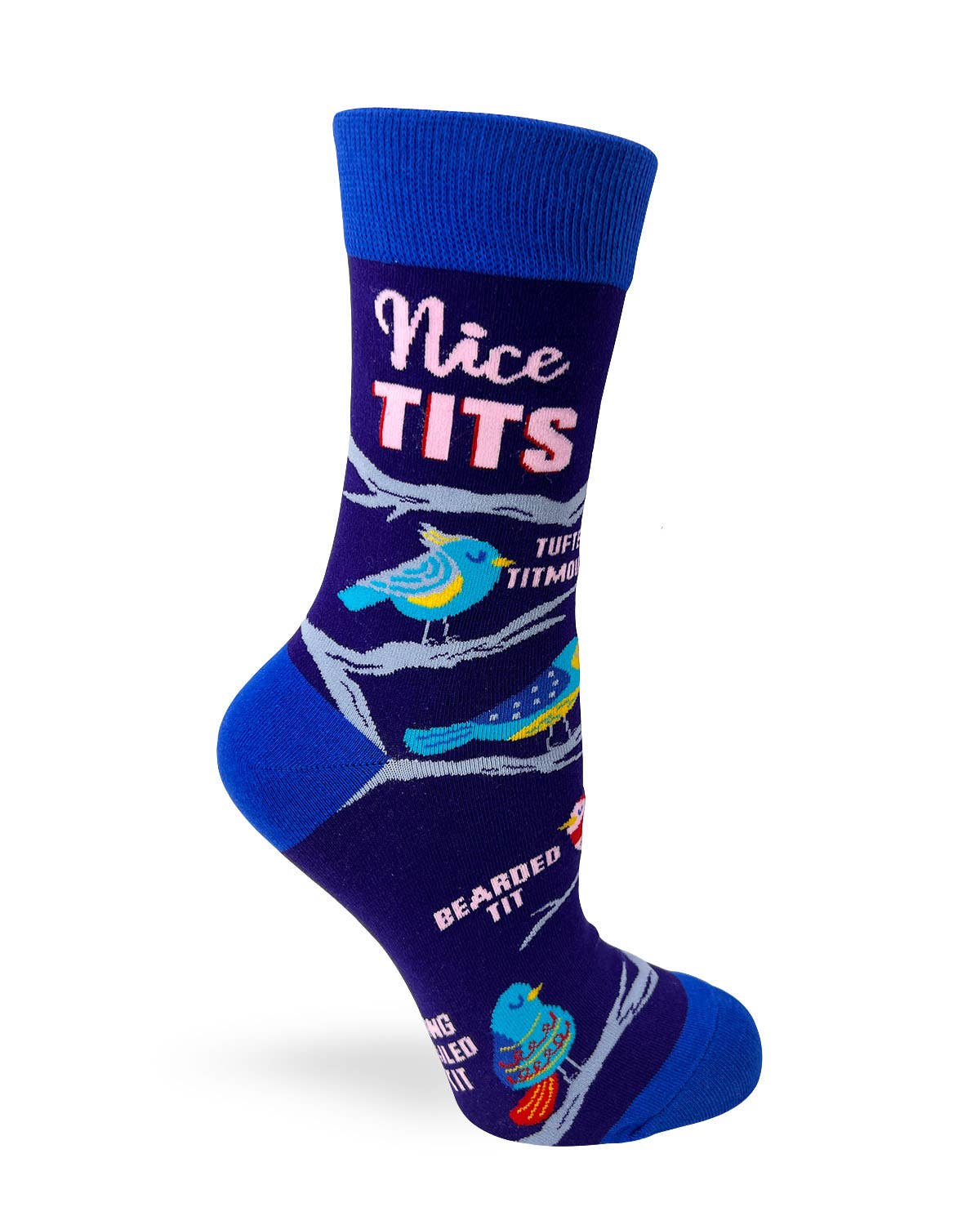 Nice Tits" Ladies' Novelty Crew Socks Featuring Cute Birds