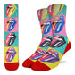 Men's The Rolling Stones, Hot Lips Pop Art Socks: Shoe Size 8-13