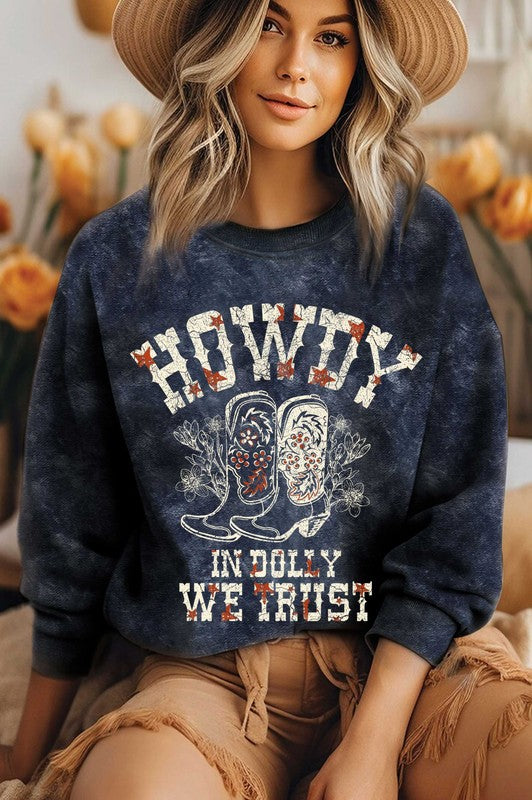 IN DOLLY WE TRUST SWEATSHIRT in BLACK