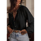 X V-Neck Long Sleeve Button Up Lace Shirt