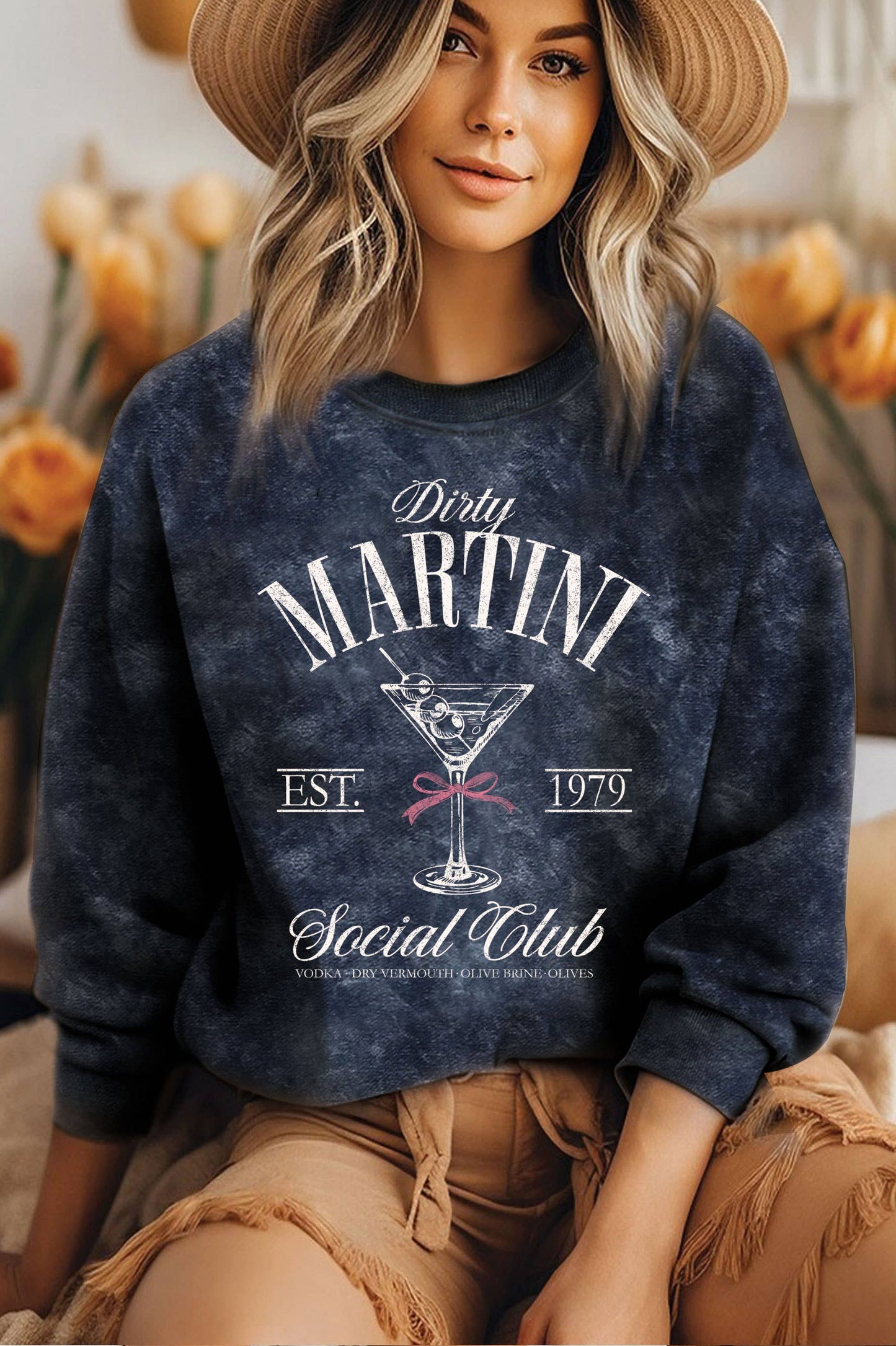 RIBBON DIRTY MARTINI MINERAL SWEATSHIRTS