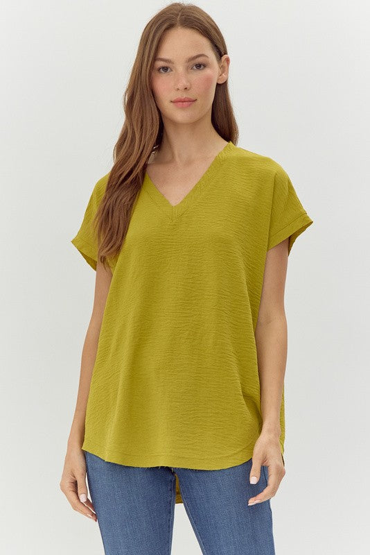 POLY TOP in AVOCADO 10482