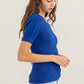 BLUE PUFF SLEEVE TOP