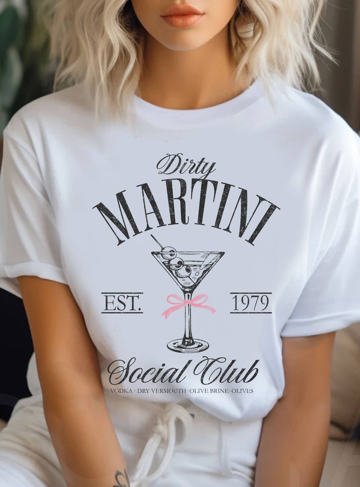 RIBBON MARTINI SOCIAL CLUB TEE