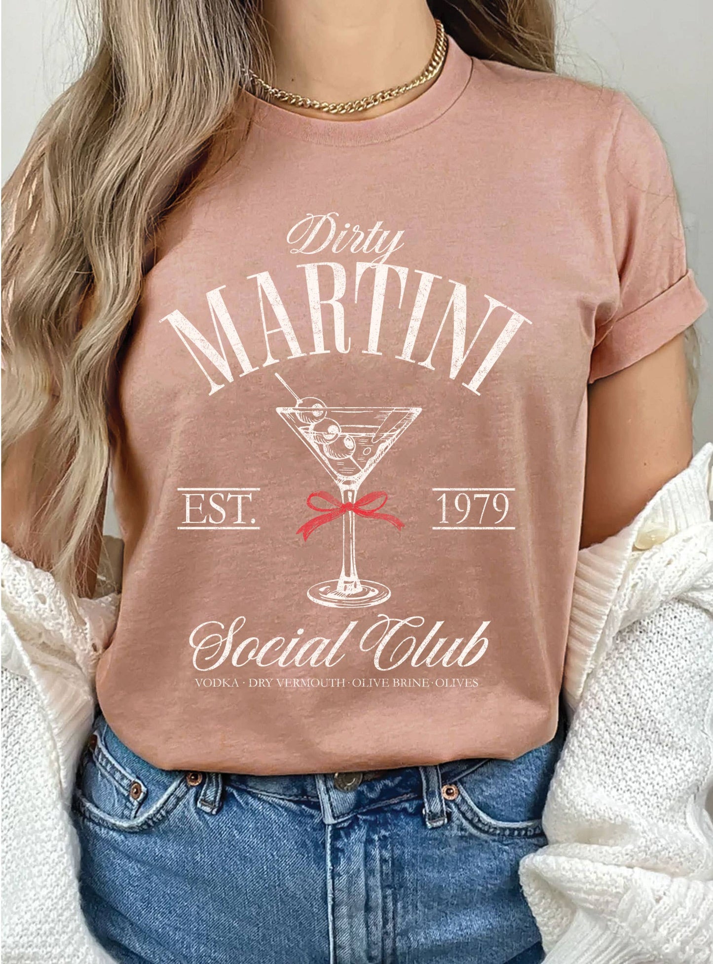 RIBBON MARTINI SOCIAL CLUB TEE