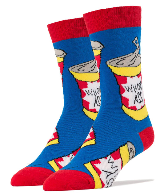 Whoop Ass | Men's Cotton Crew Funny Socks 6555