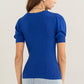 BLUE PUFF SLEEVE TOP