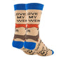 Love My Weiner | Men's Cotton Crew Funny Socks 9510