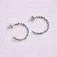 PURA VIDA EARRINGS, DIAMOND CUT HOOP Silver