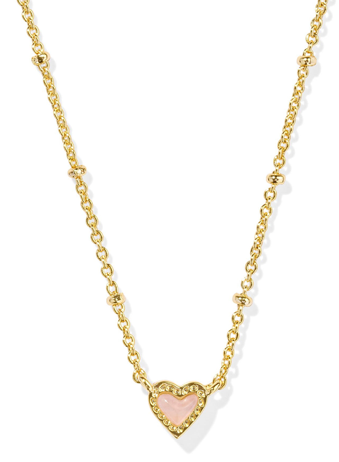 KENDRA SCOTT ARI HEART SHORT PENDANT ~ Gold