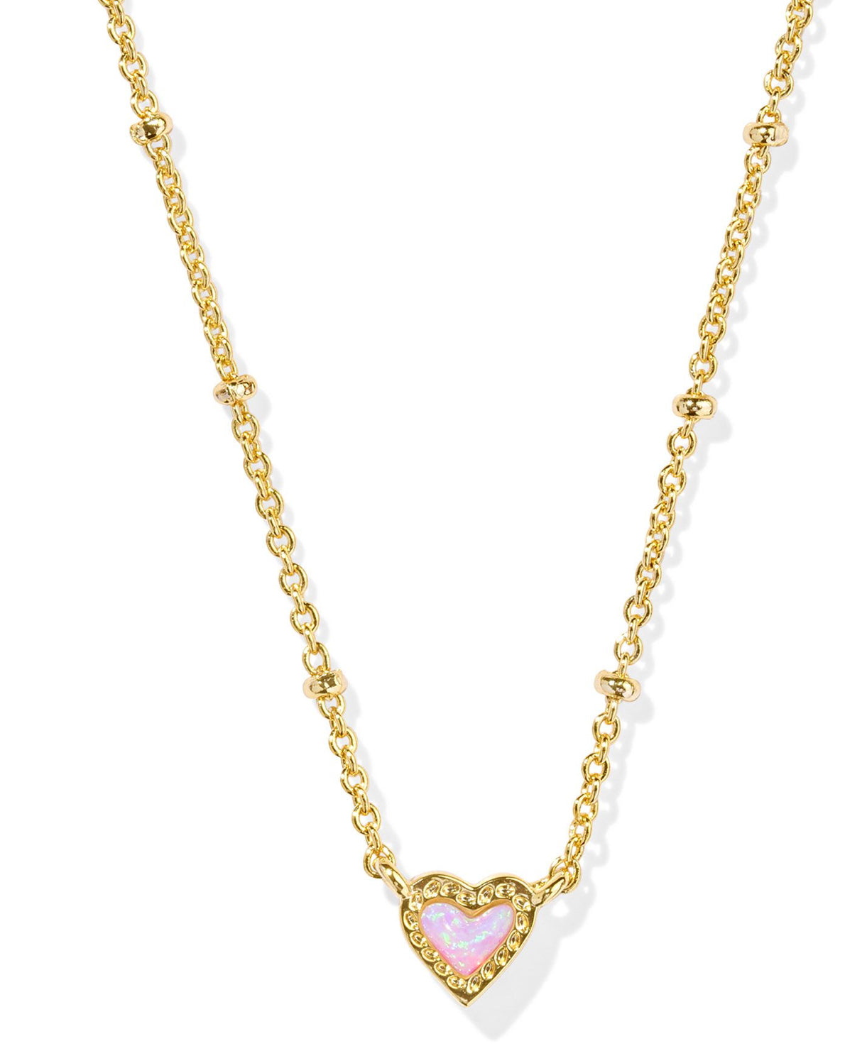 KENDRA SCOTT ARI HEART SHORT PENDANT ~ Gold