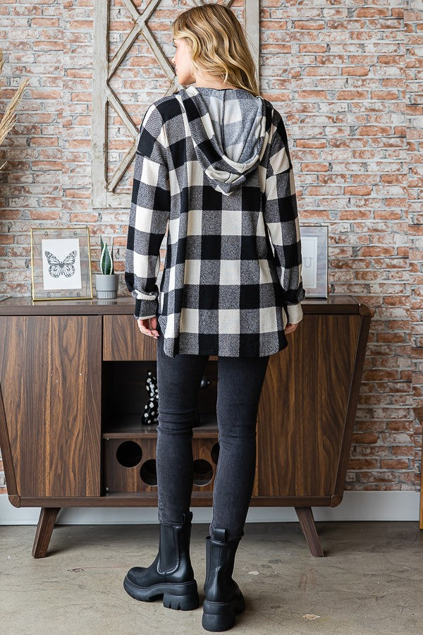 Plaid Hoodie 7376