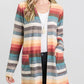 Striped Cardigan Red/Teal 1072