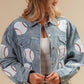 SEQUIN BASEBALL JACKET