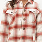 PLAID SHACKET in TERRA COTTA 82714