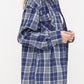 PLAID SHACKET in NAVY 78831