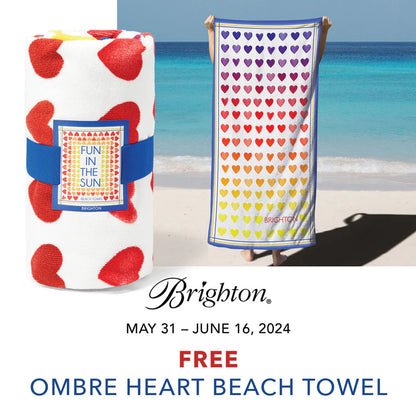 BRIGHTON OMBRE HEART TOWEL