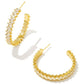 KENDRA SCOTT JULIETTE EARRINGS; GOLD WHITE CRYSTAL