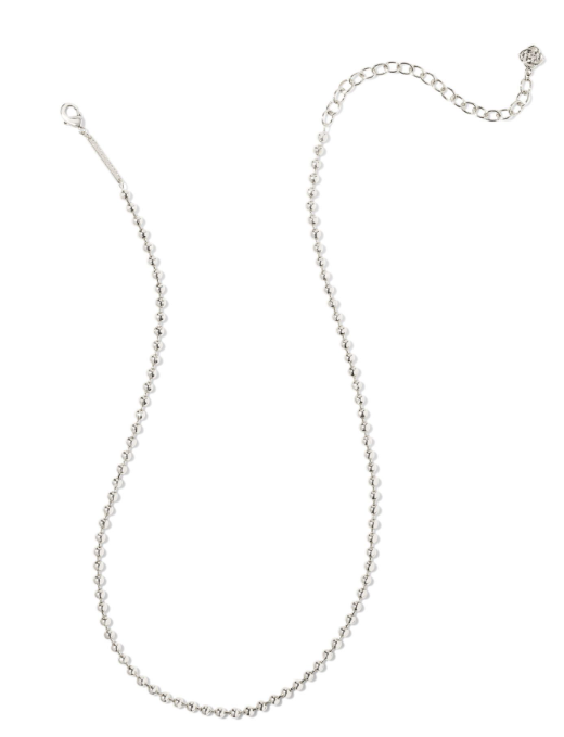 X KENDRA SCOTT OLIVER RHODIUM NECKLACE