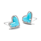 KENDRA SCOTT ARI HEART EARRINGS ~ Silver