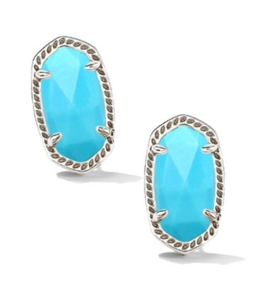 KENDRA SCOTT ELLIE STUD EARRINGS ~ RHODIUM