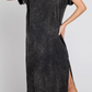 MINERAL WASH DRESS in BLACK 3033