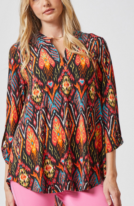 X LIZZY TOP in BLACK MULTI SMALL