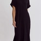 ENTRO RIBBED DRESS in BLACK 7218