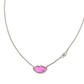 KENDRA SCOTT RHODIUM HOT PINK LIPS