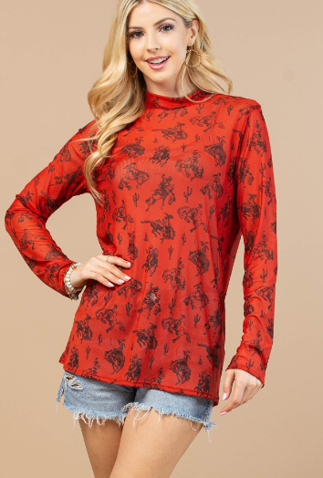 MARGOT PRINT MESH TOP 1230