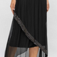 X BLACK SILK & SEQUIN SKIRT 3953 Sm/Med