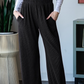 BLACK RIBBED PANT 6825