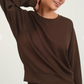 KNIT TOP in CHOCO BROWN 054