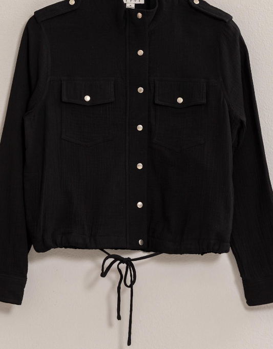 SNAP JACKET in BLACK 988