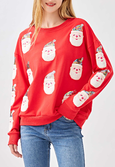 SANTA CLAUSE SWEATER in RED