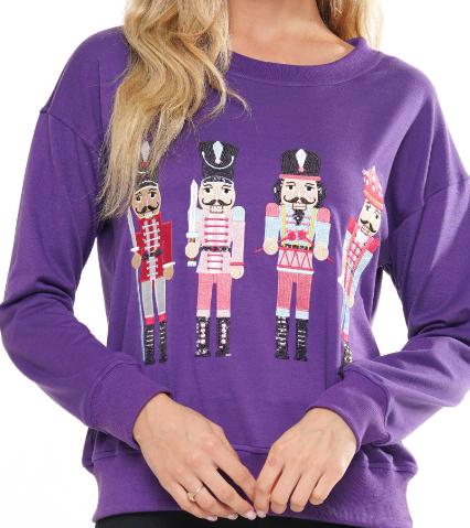 NUTCRACKER TOP in PURPLE