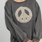 PEACE TOP in CHARCOAL 8894