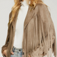 FRINGE FAUX SUEDE JACKET 3246 in MOCHA