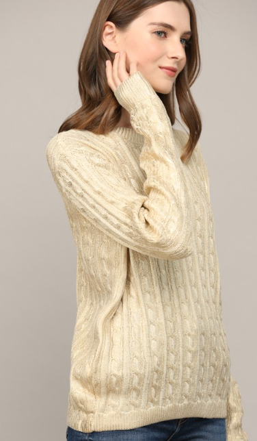 FOIL KNIT SWEATER 90352