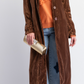 MOCHA VLEVET MAXI COAT