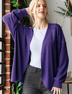 CARDIGAN in PURPLE 6785