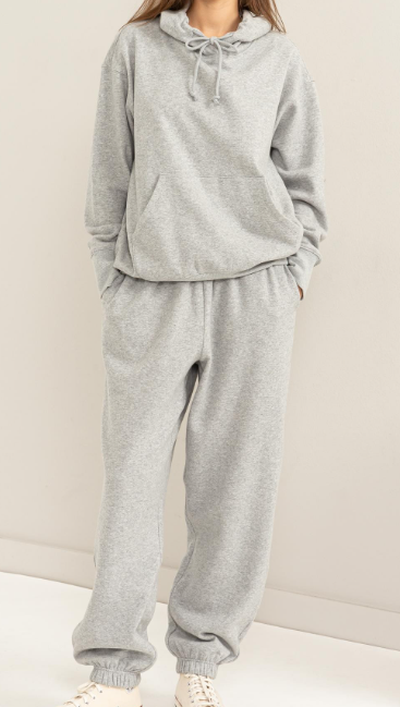 HY oversized SWEATSUIT in HEATHER GRAY 321