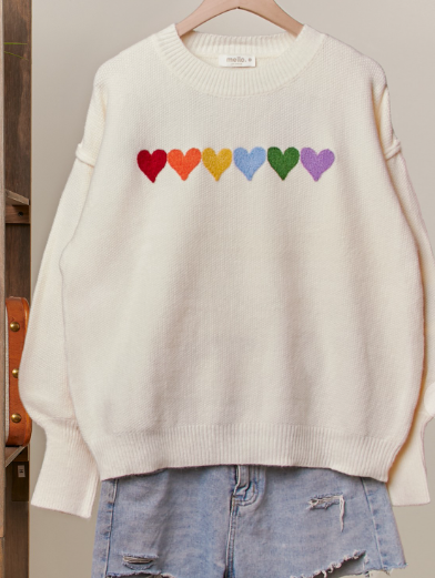 HEART LONG SLEEVE SWEATER 40435