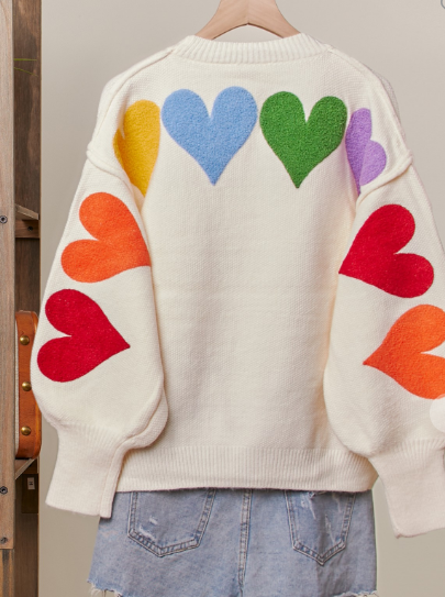 HEART LONG SLEEVE SWEATER 40435