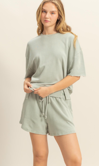 Shorts Set 717 in SAGE