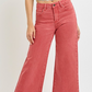 RISEN HIGH RISE WIDE PANT CROP in BRICK 5506