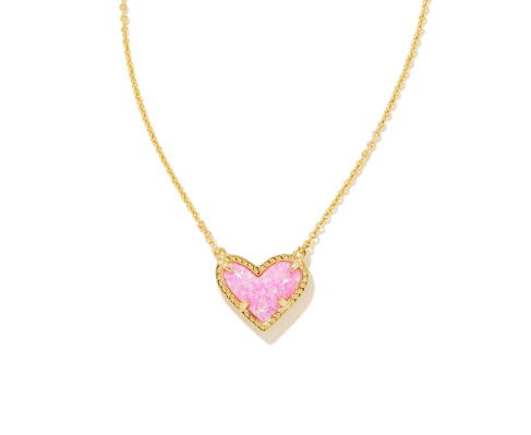 KENDRA SCOTT ARI HEART SHORT PENDANT ~ Gold