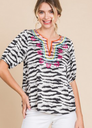 ZEBRA TOP 11444 SMALL