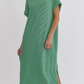 ENTRO RIBBED DRESS in JADE 7218